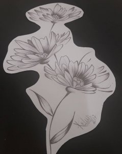 某ktv经理黎先生雏菊纹身手稿
